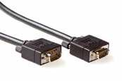 VGA kabels Ultra High Performance VGA aansluitkabel male-male met molded kappen RF-Block afgeschermde kap zodat geen ferrietkernen meer benodigd zijn.