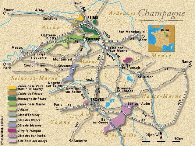 Champagne La Champagne is het meest noordelijke gebied van Frankrijk.