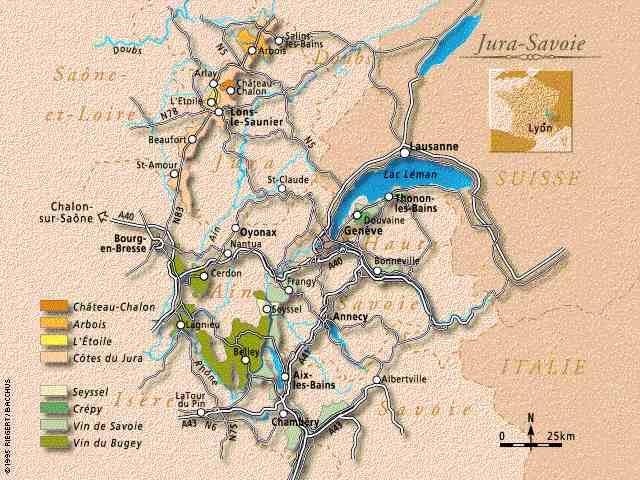 Jura & Savoie In het oosten van Frankrijk liggen een paar juweeltjes van wijngebieden met een weliswaar kleine productie