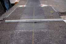 De laatste kolom van de tabel is het opgetelde verschil tussen absolute spoorvorming in de en het aanliggend asfalt. Afbeelding 31: De BrainJoint na 89.000 lastherhalingen.