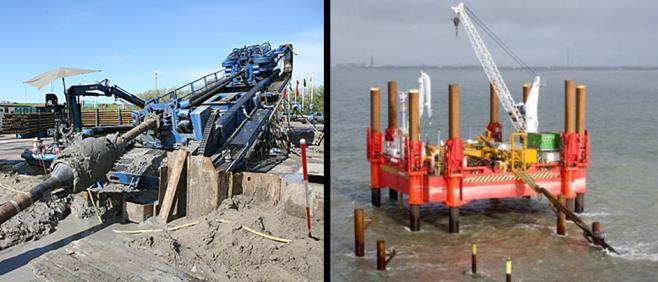 TenneT TSO B.V. DATE 09-01-17 PAGE 37 of 60 Figure 33 (left) Drilling installation - (right) Jack up barge with a drilling installation 9.2.