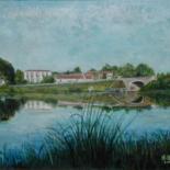 Coin des pêcheurs du pont de l'ouen Schilderij, 33x41 cm 2006