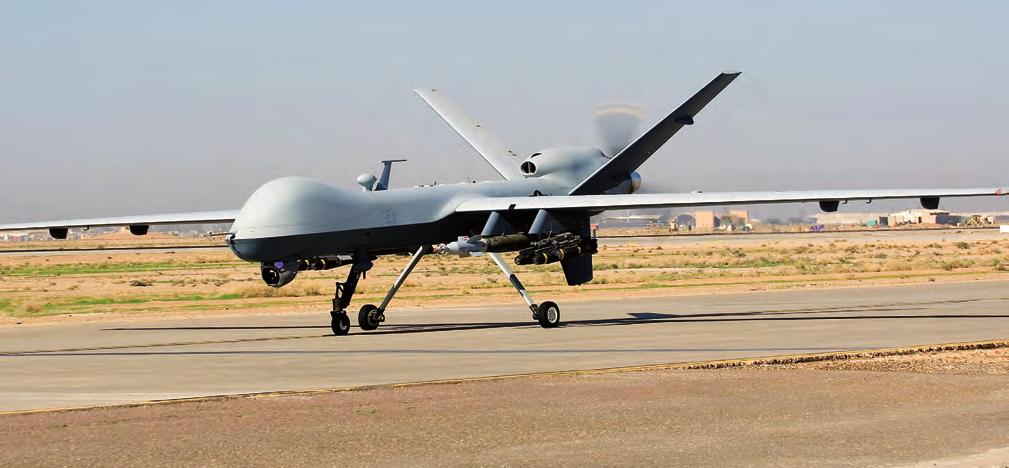 HOEVEEL INVESTEREN IS DUURZAAM? Bij het invullen van de behoefte aan een MALE UAV heeft Defensie uiteindelijk gekozen voor de Amerikaanse Reaper FOTO US AIR FORCE, E.