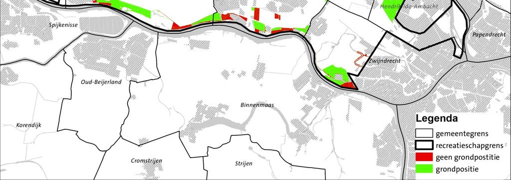 167,03 6,7% Het grootste deel van de percelen zonder grondpositie die door het recreatieschap worden beheerd zijn in eigendom van het Rijk (40%) en van de provincie (27%). totaal 1.802.