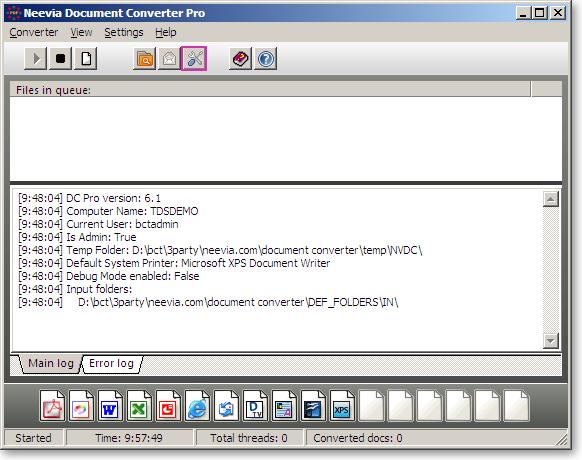 5.3 Service configuratie In voorgaande versies van Neevia Document Converter Pro moest de service handmatig worden geïnstalleerd.