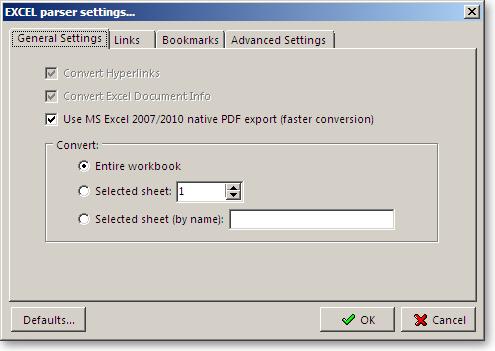 Selecteer de optie 'Use MS Excel 2007/2010 native PDF export (faster