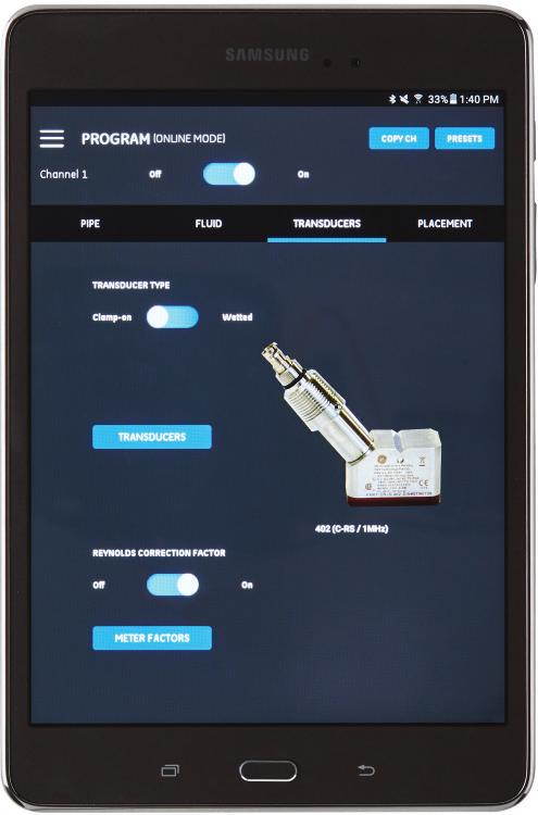 TransPort PT900 Specificaties Gebruikersinterface Display Vereist een tablet met Android-besturingssysteem (versie 4.