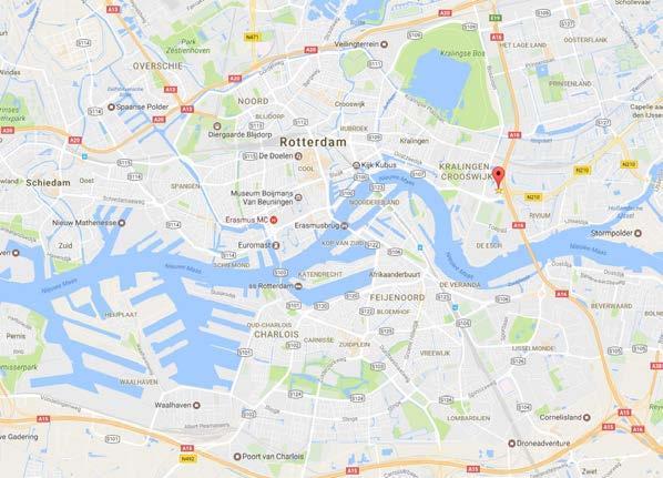 BEREIKBAARHEID LOCATIE Per Auto Door de directe verbinding met de A16 (afslag centrum, Maasboulevard de eerste afslag) is de verbinding zeer goed. U bent tevens zeer snel in het centrum van Rotterdam.