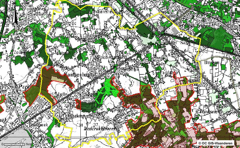 4: Habitatrichtlijn in Kampenhout Legende: