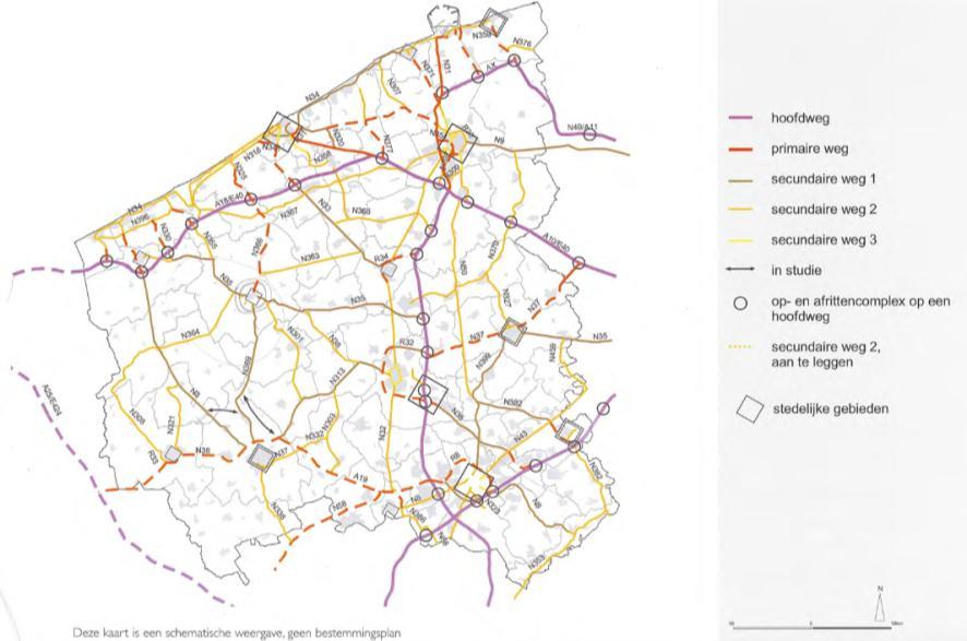 2.1.2 Provinciaal Ruimtelijke Structuurplannen 2.1.2.1 Provinciaal Ruimtelijk Structuurplan West-Vlaanderen (2002) De bundel autosnelweg A11/N49 (mogelijk aangevuld met de oostelijke spoorontsluiting