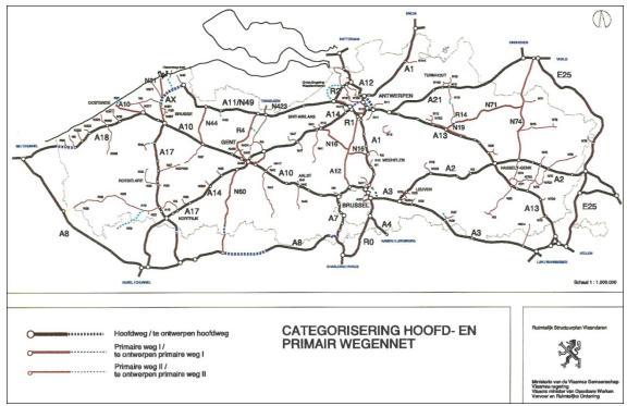 2.4.1 Ruimtelijk Structuurplan Vlaanderen (gecoördineerde versie 2011) Binnen het RSV wordt gestreefd naar een rechtstreekse verbinding tussen de Vlaamse Zeehavens, en een goede verbinding van de