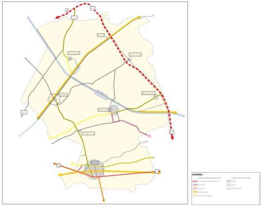 2.4.4 Gemeentelijke ruimtelijk structuurplan Damme (Grontmij, 2008) De gemeente categoriseert de parallelle wegen aan de A11/N49 als lokale wegen type II: wegen die een lokaal gebied ontsluiten naar