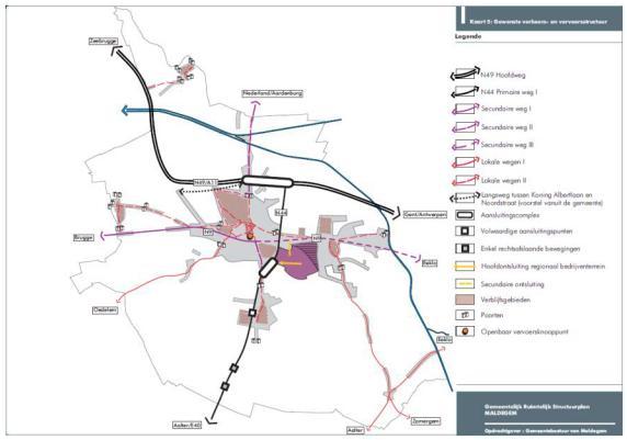 2.4.5 Gemeentelijke ruimtelijk structuurplan Maldegem (Studiebureau Vansteelandt, 2005) De gemeente onderschrijft de principes van de omvorming van de N49 tot hoofdweg.