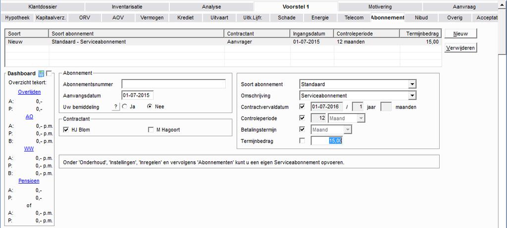 4 HDN aanvraag De volgende HDN velden worden nu vanuit Adviesbox standaard gevuld als ze aanwezig zijn in het advies of de instellingen.