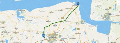 De verbinding vervangt de bestaande 220 kv verbinding tussen beide hoogspanningstations (bron: http://eemshaven-vierverlaten380kv.nl/ eemshaven-vierverlaten).