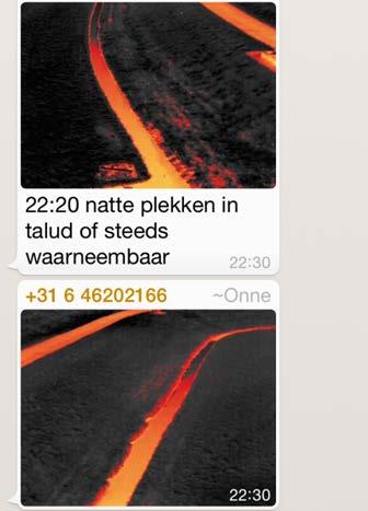 Figuur 2-4: De communicatie tijdens de proef verliep hoofdzakelijk via Whatsapp 2.3.