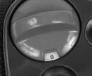 3. Draai de stroomregelknop boven op de Stroller/Sprint met de klok mee, totdat de voorgeschreven stroomsnelheid (nummer) zichtbaar is in het knop -venster and een positieve pal voelbaar is.