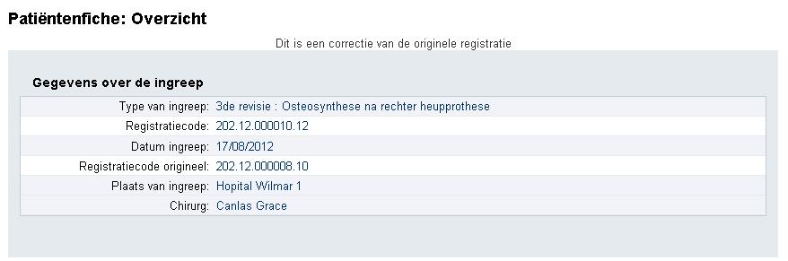 In de samenvatting van een aanvraag wordt aangegeven of het om een correctie, dan wel om een verouderde versie gaat.