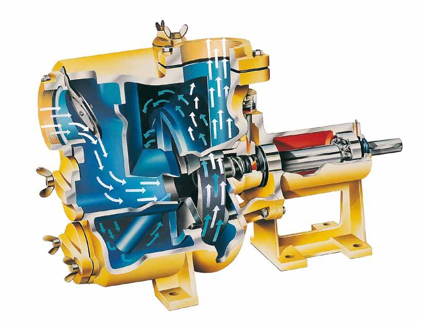 Kenmerken De BBA zelfaanzuigende centrifugaalpompen zijn zeer geschikt voor het verpompen van schone en vervuilde vloeistoffen.