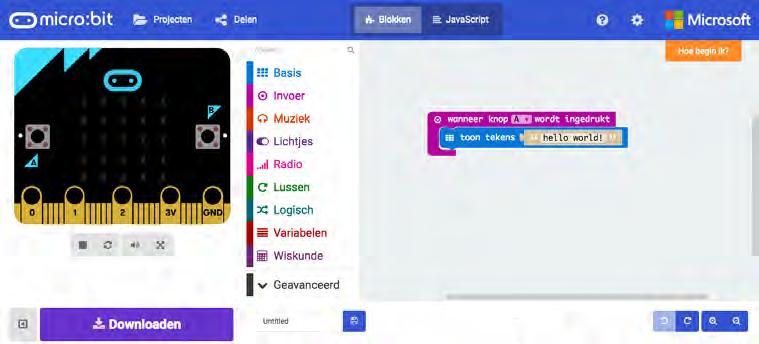 Bereid je voor Start je computer en ga naar: https://makecode.microbit.