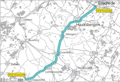 N18 Varsseveld - Enschede Gelderland, Overijssel hoofdween planstudie (1) Omschrijvin 05 06 07 08 09 10 Alemeen MIRT-fase Politiek/bestuurlijk De verkeersonveiliheid op het ehele tracé en de