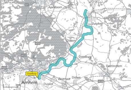 Beschrijvin oplossin In de studie wordt met name ekeken naar de moelijkheden om de vaarbreedte van de bochten in dit traject van de IJssel aan te passen, waardoor klasse Va-schepen het traject