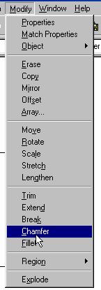 We behandelen de meest voorkomende. Dat zijn: Chamfer = afschuinen; Fillet = afronden; Break = afkorten; Trim = verlengen. 11.