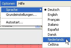 Symboollijst algemeen Taal Er staan verschillende talen beschikbaar. Menu Optionen \ Sprache (Opties \ Taal) kiezen en de gewenste taal selecteren.