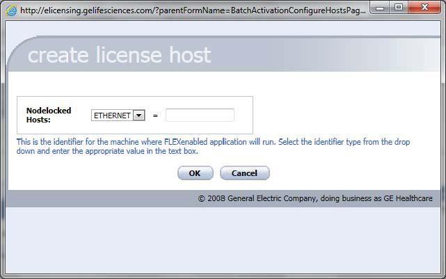 4 Installatie 4.3 Software-installatie 4.3.2 Configureer een e-licentie Stap 4 Werkzaamheden Klik op Add New Host onder het kopje Nodelocked Hosts.
