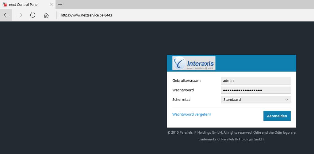 NEXT CONTROL PANEL: BEHEER UW INTERNET OMGEVING 1.