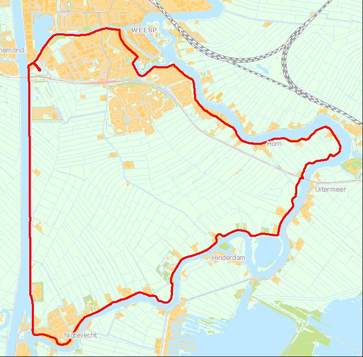Amstel, Gooi en Vecht. De polder valt deels binnen de gemeente Weesp, provincie Noord-Holland (ca.