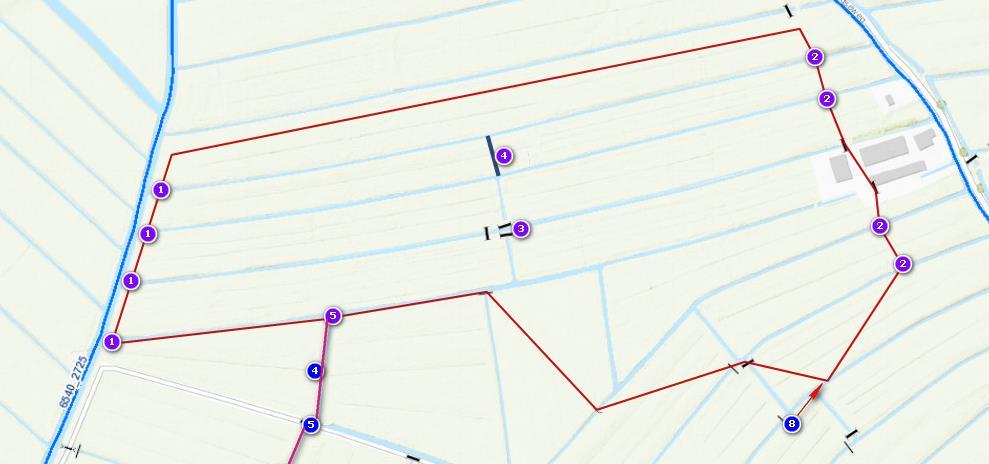 Een detailkaartje van Inrichtingsmaatregelen I-1 van de uitbreiding blokbemaling Merwede is opgenomen in figuur 3.4.