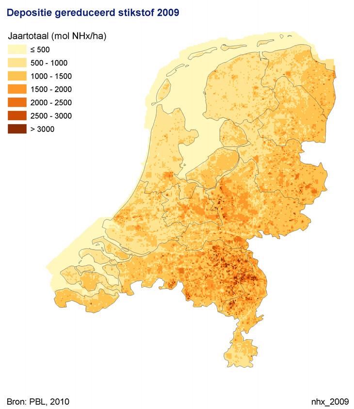 substantiële populaties aanwezig zijn. Het moeten dan wel RL-soorten zijn waarvan aannemelijk is dat deze gevoelig zijn voor ammoniakdepositie.