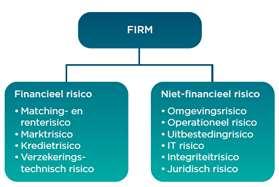 De niet-financiële risico s zijn gecategoriseerd in één van de risicocategorieën uit de Financiële Instellingen Risicoanalyse Methode (FIRM) van De Nederlandsche Bank (afbeelding 1).