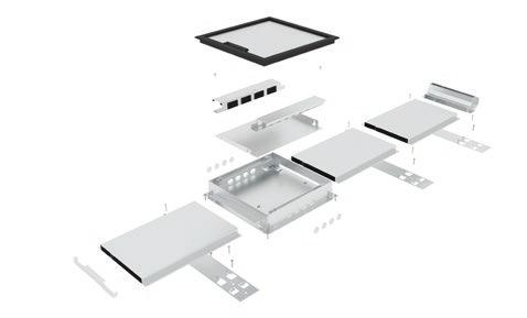 COMBI50 RENOVATIESYSTEEM - Ideaal voor renovaties - Inbouwdiepte van 50 millimeter - Behuizing te voorzien van Wieland GST 18/3 (female) - Uitvoeringen zoals Wago Winsta mogelijk op aanvraag -