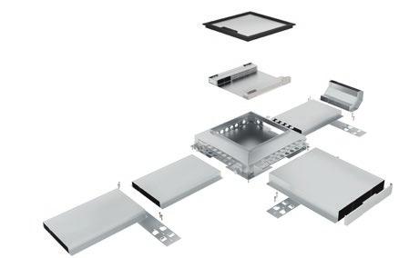 COMBI90 VERZONKEN VLOERGOOTSYSTEEM - Ideaal voor nieuwbouw - Inbouwdiepte van 90 millimeter - Alle Basic vloerdoos-uitvoeringen te integreren binnen Combi90 - Keuze uit vier maatvoeringen verzonken