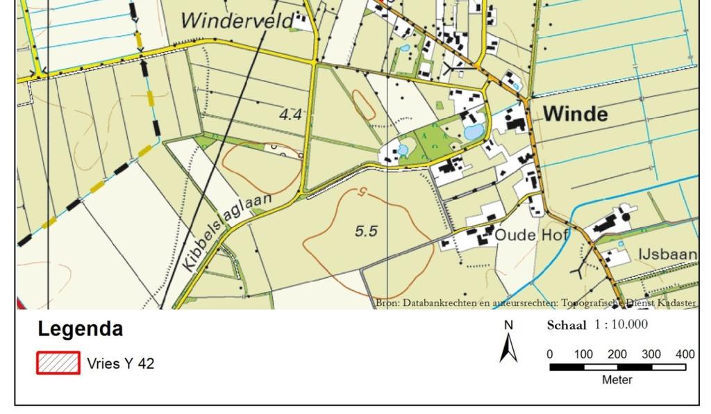 In bijlage 2 is een luchtfoto te vinden met daarop indicatief de kadastrale grenzen van het object.