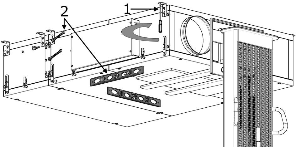 Welke materialen moeten worden gebruikt voor de installatie hangt af van de conditie en de draagkracht van het plafond.. Zorg voor een horizontale uitlijning van de koelmodule. N.B.