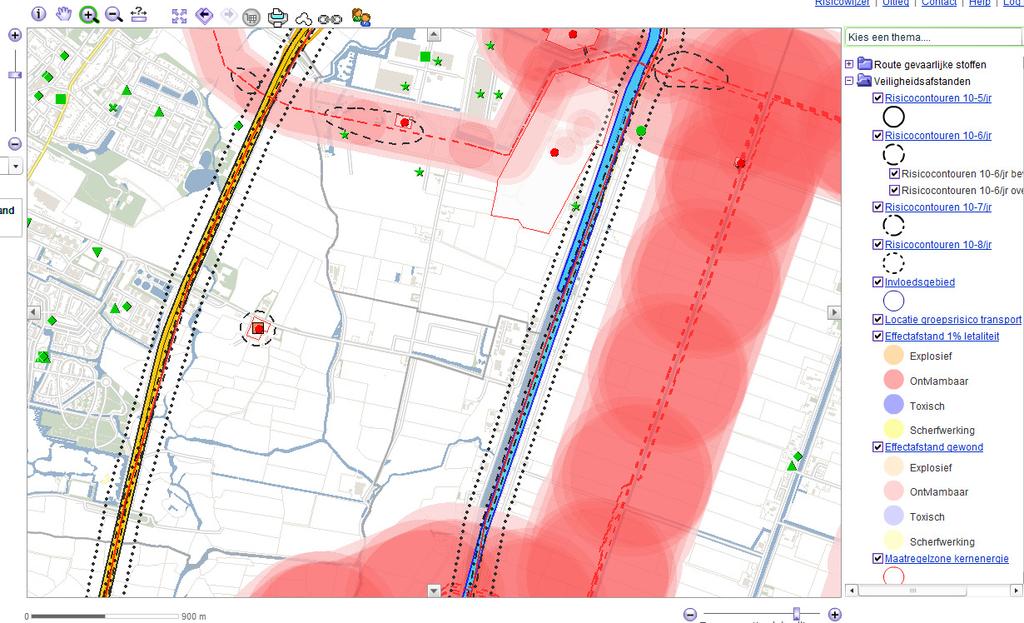 4 Aanwezige risicovolle objecten in en nabij het plangebied 4.1 Huidige situatie (zonder vestiging TAQA) De ligging van het plangebied Boekelermeer Heiloo is getoetst op het aspect externe veiligheid.