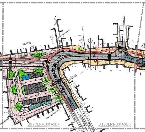 Fasering en omleidingen Fase 3: werken kruispunt Kerkstraat