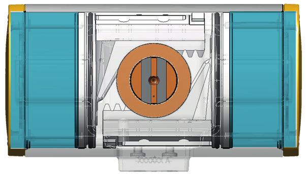 Centrale 1 Einddop 2 Verplaatst 3 met drukbelasting werkend: kamer kamer volume 2.0 barg 4.0 barg 8.