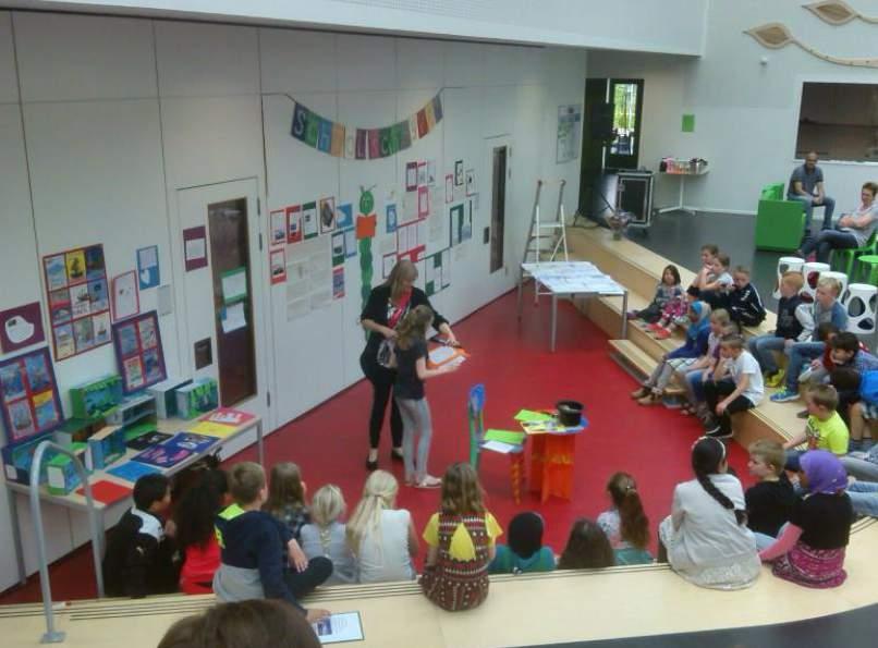 Drakengrot: Afscheid schoolschrijver AnneJoke Smids Afgelopen dinsdag hebben we afscheid genomen van onze Schoolschrijver. In de hal hing het werk van de kinderen mooi uitgestald.