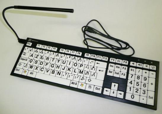 020001780 Toetsenbord Nero Toetsenbordindeling AZERTY. Met flexibel USB LED.