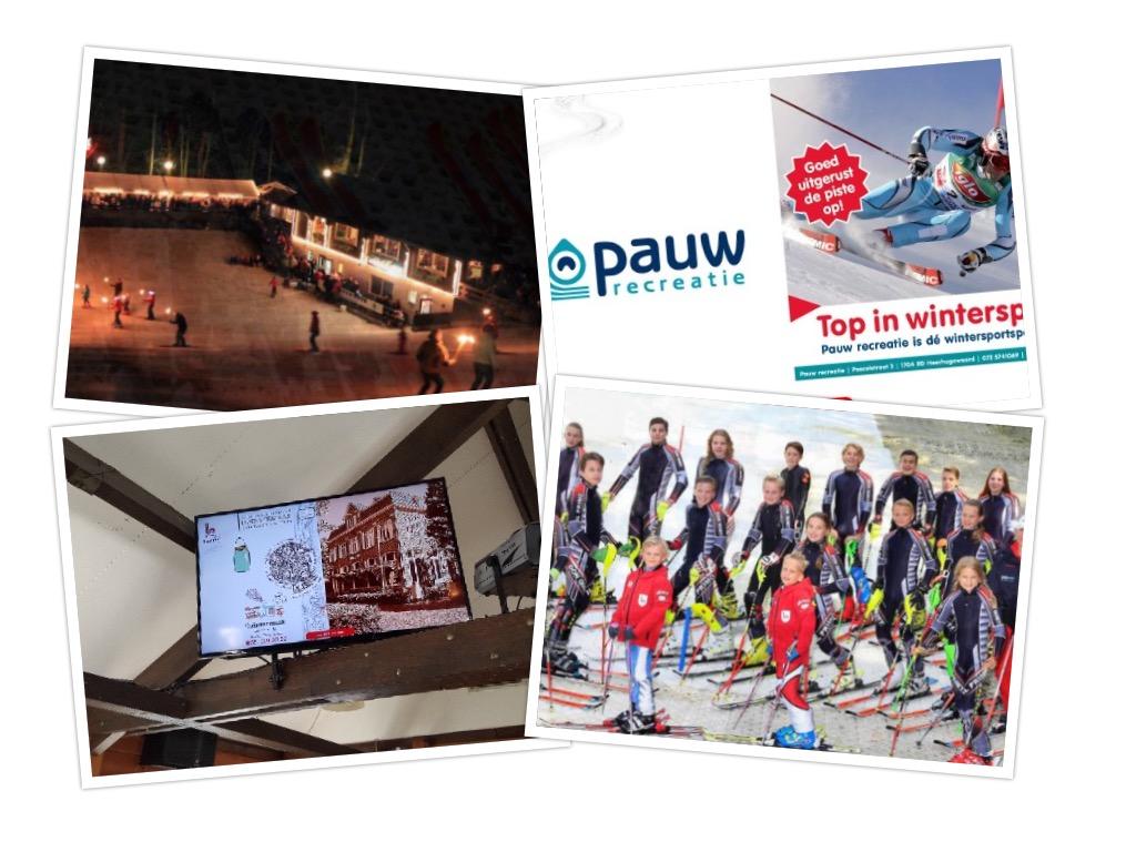 ZILVEREN SPONSOR Advertorial, uitvoerige bedrijfsinformatie op site Bedrijfsnaam omroepen bij evenementen door speakers Logo op kleding wedstrijdskiërs Advertentie op infoschermen in het Clubhuis 1