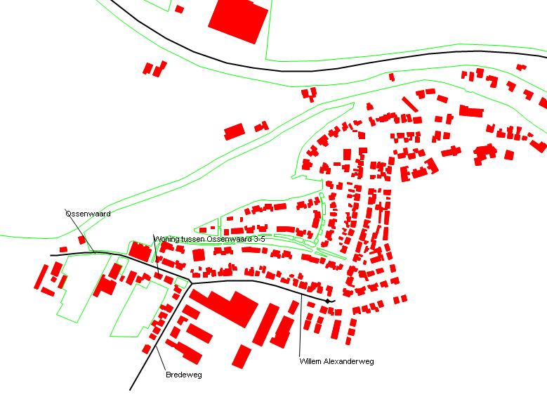 LBP SIGHT project opdrachtgever Woning tussen 3-5 Ossenwaard Familie Vernooy objecten bebouwing rijlijn hardzachtlijn.