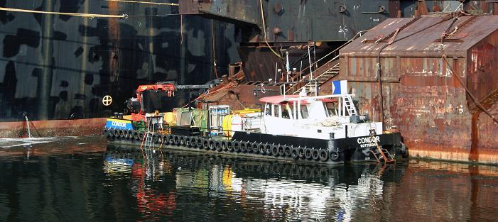 Smit Subsea Europe B.V., Rotterdam heeft ook nog een ander werkschip in de vaart: CONDOR 3021206, 1958 opgeleverd door C.