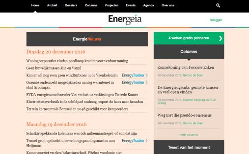 Het merk Energeia verzorgt hoogwaardige informatiediensten voor en over de Nederlandse markt voor elektriciteit, gas, warmte en renewables. Onze informatiediensten worden benut door ruim 7.