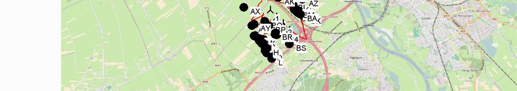 Project: 16035 Slagschaduw Hattemerbroek SHADOW - Map Calculation: Ondergrens nieuwe Situatie Hattemerbroek Licensed user: Bosch & Van Rijn Groenmarktstraat 56 NL-3521 AV Utrecht +31 6 51 71 04 93
