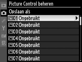 4 Bewerk de geselecteerde Picture Control. Zie pagina 173 voor meer informatie.