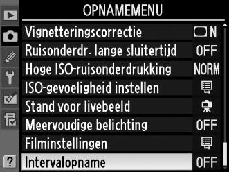 Intervalfotografie De camera beschikt over een functie om automatisch foto s te maken met een vooringesteld interval.